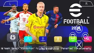 Efootball Pes PPSSPP 2024 Lite | Full Update Transfer & Face | Size 300MB