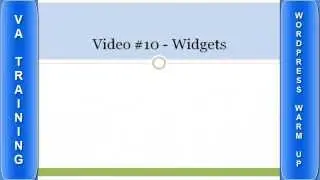 Virtual Assistant Training   How To Use Wordpress Widgets