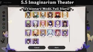 5.5 Imaginarium Theater Visionary Mode Full Stars | Genshin Impact