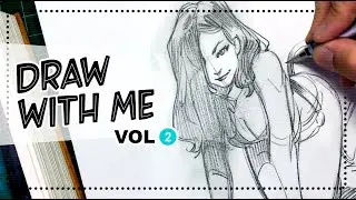 DRAW WITH ME 🎨 : Pin Ups Girls! (No Music No Voice) ASMR #2