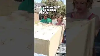 VINTAGE DRESSER SAVED FROM THE TRASH! #shorts #dumpsterdiving #furnitureflip #wow #vintage #flip