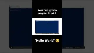 first program in python