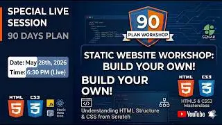 🔥YOUTUBE  LIVE CODING SESSION – May 28th  6:30 PM| Build a Complete Static Website from Scratch