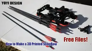 How to Make a 3D  Printed SlingBow | Free Files | Archery Game | 3Dprinted Craft | Mechanical Design