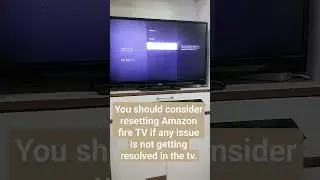 How to reset Amazon fire TV.