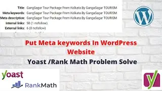 How To Put Meta keywords In WordPress Website | Yoast /Rank Math Problem Solve
