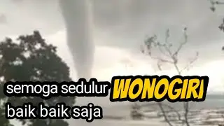 Detik - detik rekaman warga sekitar waduk gajah mungkur || angin puting beliung 20/01/2021