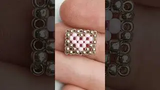 Сердце в квадрате из бисера💟 