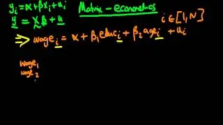 The matrix formulation of econometrics - example