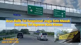 Arus Balik Tol Fungsional Jogja Solo Masuk Gerbang Tol Ngawen Kota Klaten