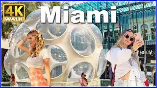 【4K】WALK MIAMI Midtown Sunset Florida 4k video Travel vlog