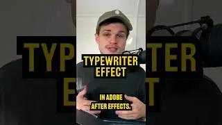 The Type Writer Effect in After Effects⌨️🔥 #tutorial #adobeaftereffects
