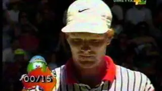 Edberg backhand half volley winner