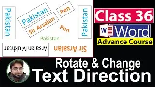 Rotate and Change Text Direction in Ms Word - Class No 36