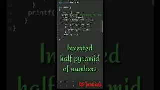 Program to print inverted half pyramid of numbers | C programming | 