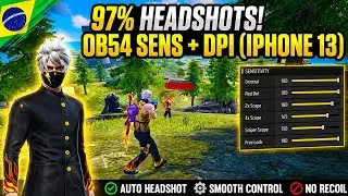 iPhone 13 Free Fire Sensitivity Setting ⚙️ 97% Headshots (OB54) | iPhone DPI