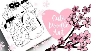 🌸Cute Doodle Art (Part 1) 🌸| Step by Step Easy doodle for Beginners | Doodle With Me 👩🏻