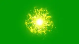 Particle Yellow Energy Wave Green Screen