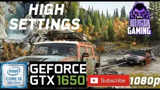 SnowRunner | high settings |Gtx 1650 + I5 9300h |Asus rog strix g531gt @1080p