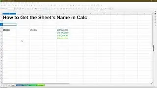 How to Get the Sheet Name in LibreOffice Calc