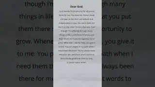 Dear God, thank You #ThankYouGod #jesus #religiousprayer #prayer