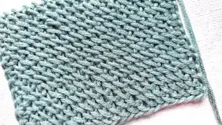 Тёплый узор для вязания шапки, свитера, жилетки / Как двойной