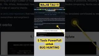 WAJIB TAU!!! 5 alat powerfull untuk BUG HUNTING #fypyoutube #bugbounty #bugbountytips #fypviral