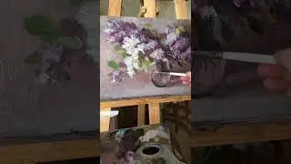 Сирень маслом 🪻 свободна для приобретения #живопись #масло #картинанахолсте #drawing #сирень