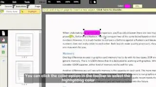 highlighting text