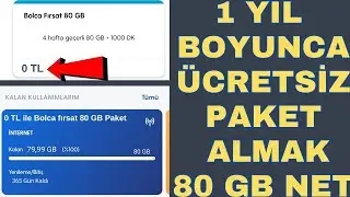 TÜM HATLARDA 80 GB SINIRSIZ PAKET ALMAK | bedava internet kazanma yöntemleri