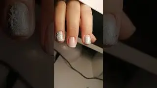 Первые снежинки на ручках❄️ Френч🤍✋ Укрепление гелем🦾 Комби маникюр ✂️