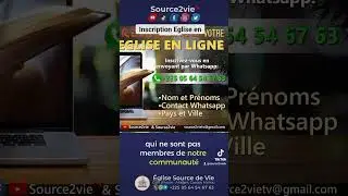 Inscription à l'Eglise Source de Vie en ligne.#pourtoi #brisementparchrist #foi #chretien