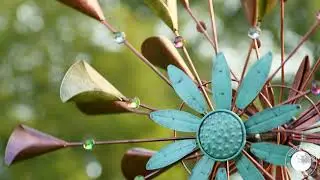 Gold & Bronze Cones Metal Wind Spinner