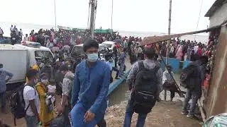 নারীর টানে ঘরে ফেরা মানুষের উপছে পড়া ভীর || Daulatdia Paturia Ferry Ghat 2022