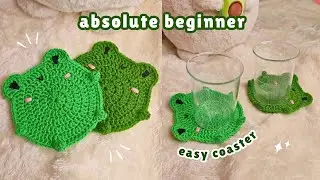 ✨Crochet FROG Coaster✨No Experience Needed Tutorial, Absolute Beginner Friendly, How To Crochet