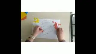 Аппликация из обрывной бумаги "Рыбка"