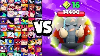 NITA BEAR vs ALL BRAWLERS 2! With 16 POWER-UPs! | Brawl Stars