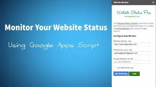 Monitor Your Website Status Using Google Apps Script