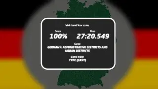 27:20.549 || Germany: Administrative Districts and Urban Districts. (Seterra Speedrun)