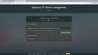 php{IPAM} Upgrading database from version 1.1 to 1.6