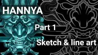HANNYA DEMON  | PART 1 (sketch & line art) #autodesksketchbook #hannya