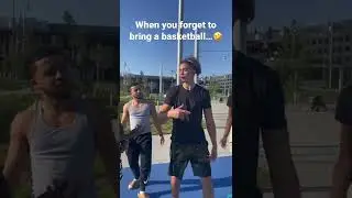 When you forget to bring a basketball…🤣