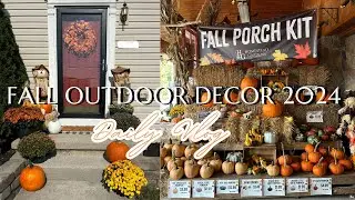 Fall Outdoor Decor 2024 & Yard Work Vlog | Shopping for Mums, Power Washing Steps & MORE!