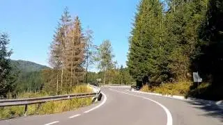 Румыния Горы Карапаты Дорога в горах - серпантины