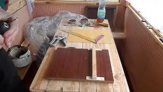 УлейУдав.Делаю шаблон для нарезки вощины.