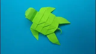 Origami Sea Turtle. How to make a Turtle with paper.