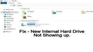 Hard Drive Not Showing Up In Computer