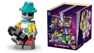 LEGO Minifigure 71046 - 3 Alien Tourist open, unpacking, end demo