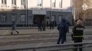 Видео с места взрыва у ФСБ в Архангельске