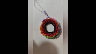 Beaded earrings. Seed bead earrings. Huichol earrings. Mandala earrings. Dangle bead earrings.